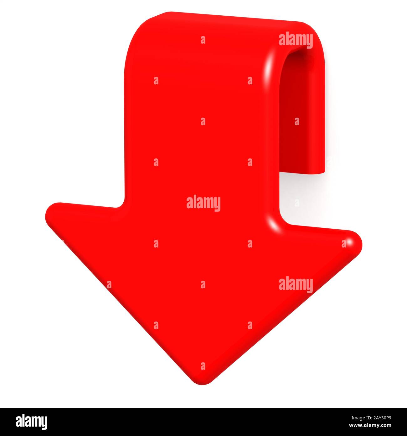 Red arrow down Stock Photo - Alamy