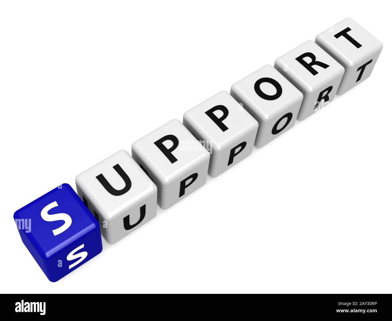 Support buzzword blue Stock Photo - Alamy