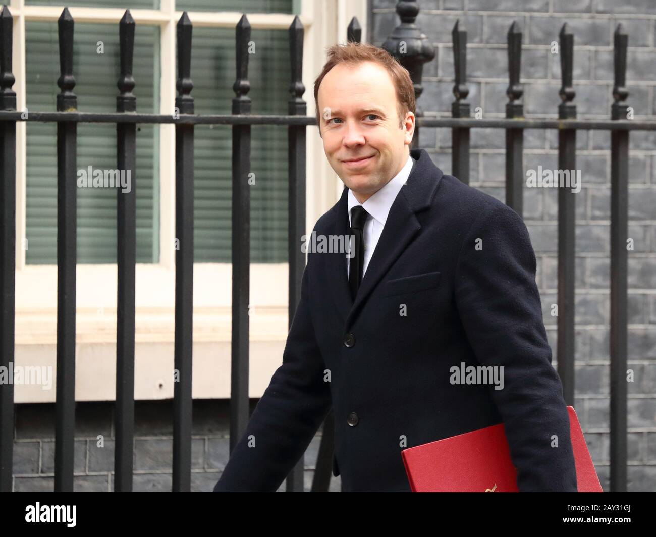 London, UK. 14th Feb, 2020. Health Secretary Matt Hancock arriving for the extraordinary Cabinet Meeting following a reshuffle. Credit: Uwe Deffner/Alamy Live News Stock Photo