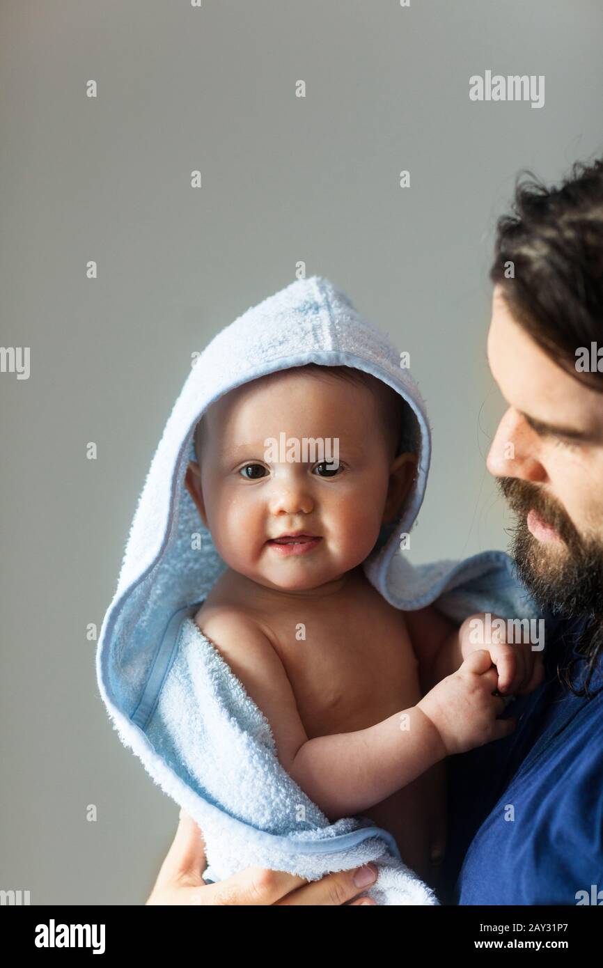 Father with baby Stock Photo - Alamy