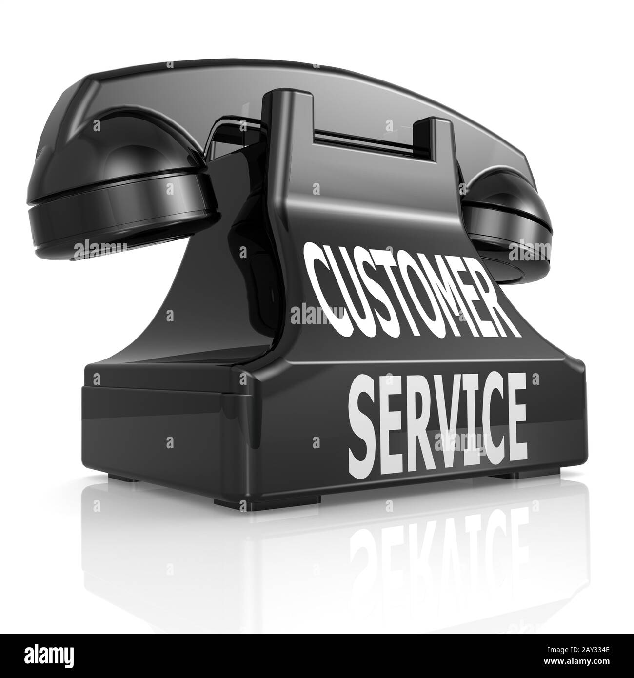 Black customer service phone Stock Photo Alamy