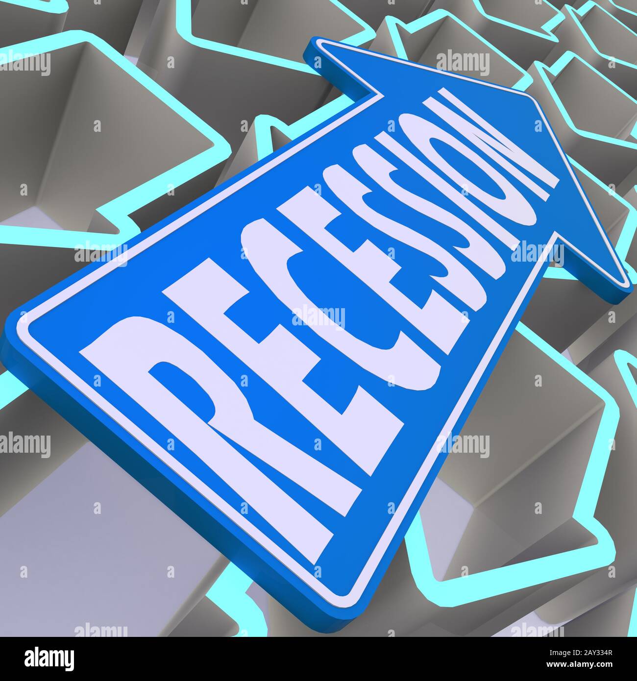 Insurance blue arrow Stock Photo - Alamy