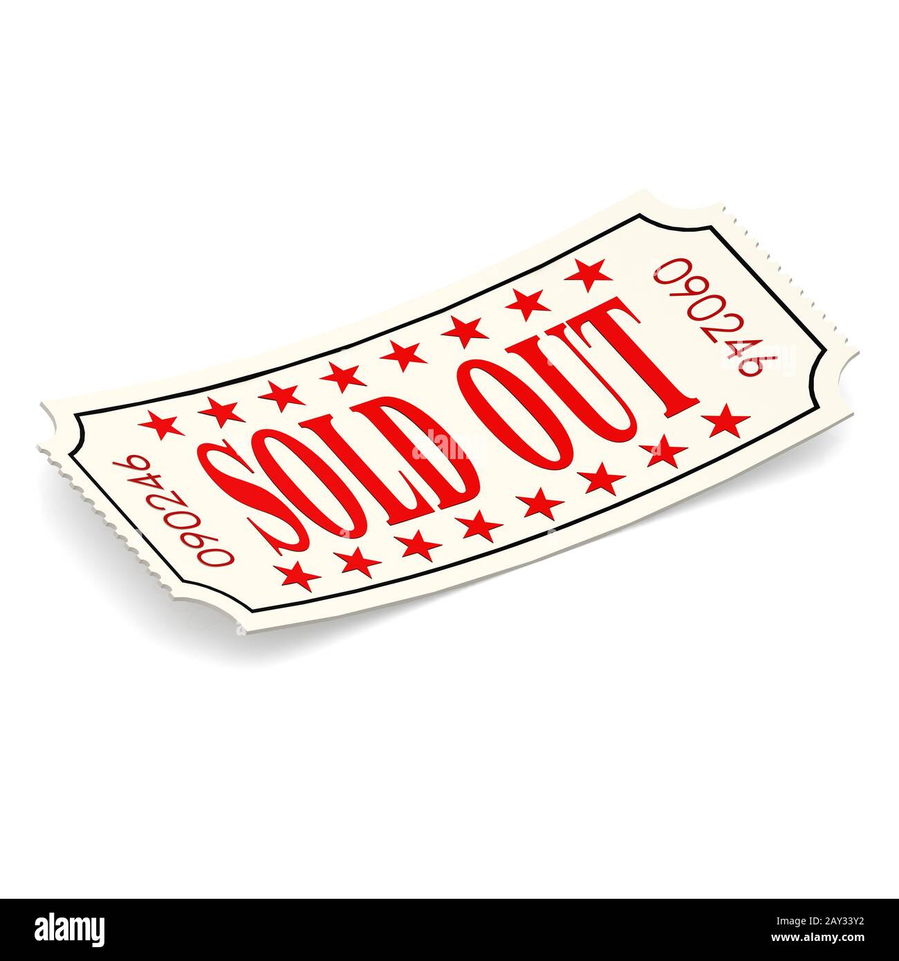 Sold out ticket Stock Photo - Alamy