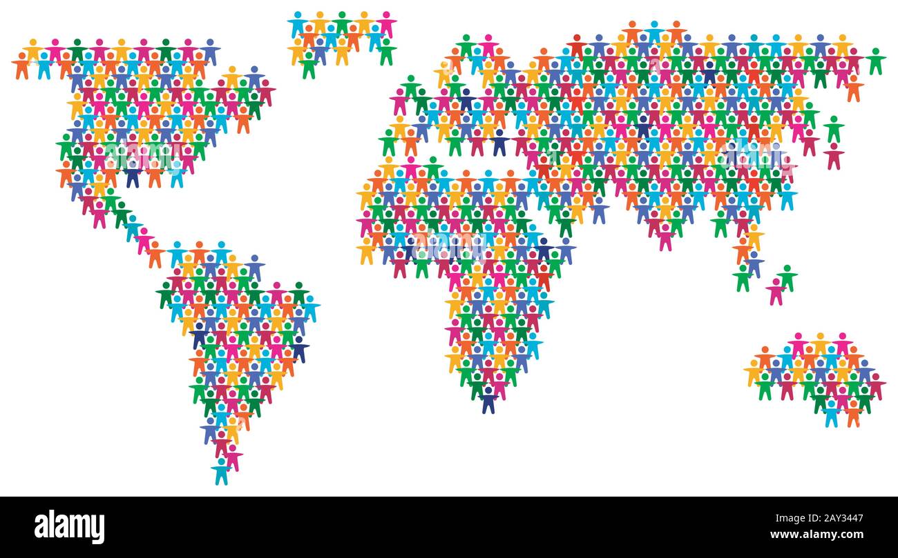 World partnership, community people, together Stock Vector