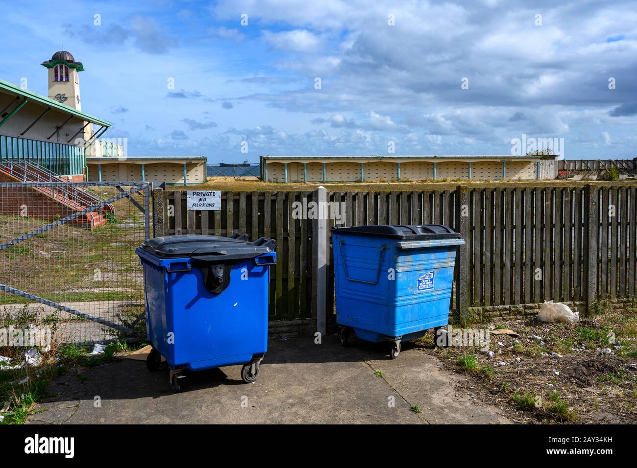 Commercial wheelie bins great yarmouth hires stock photography and