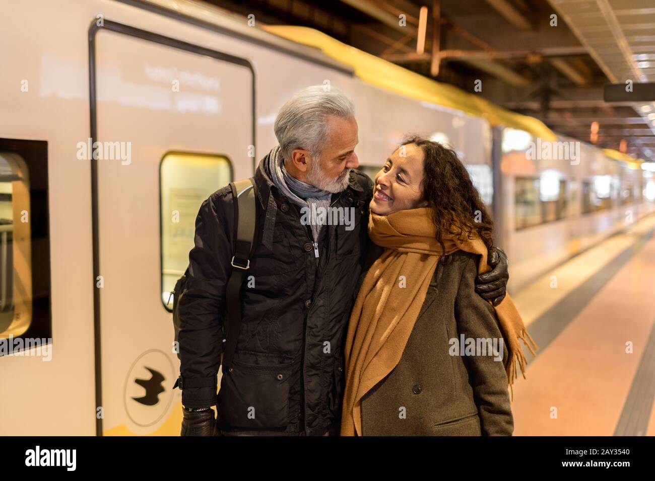 Two mature women on train hi-res stock photography and images - Alamy