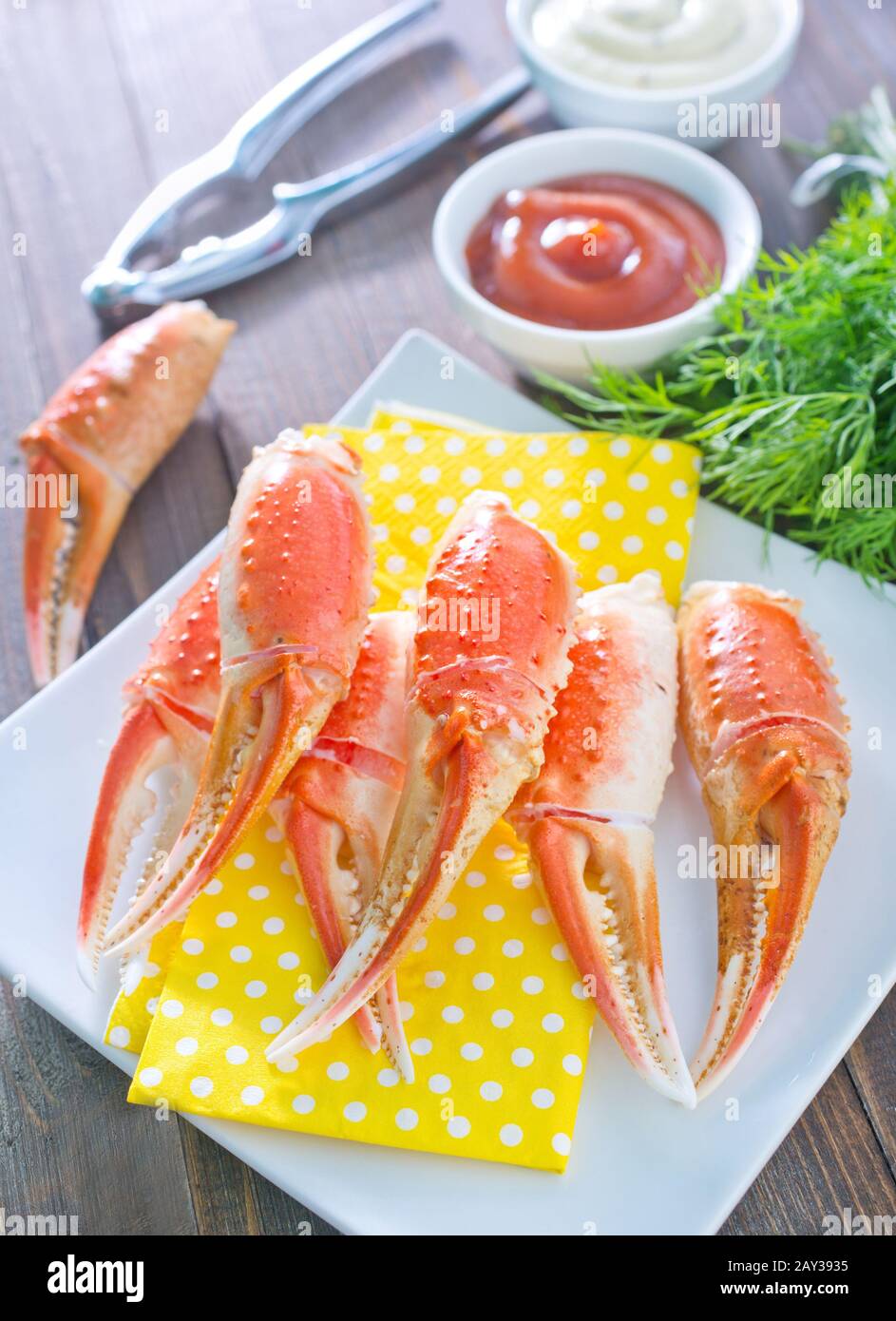 boiled crab claws Stock Photo Alamy