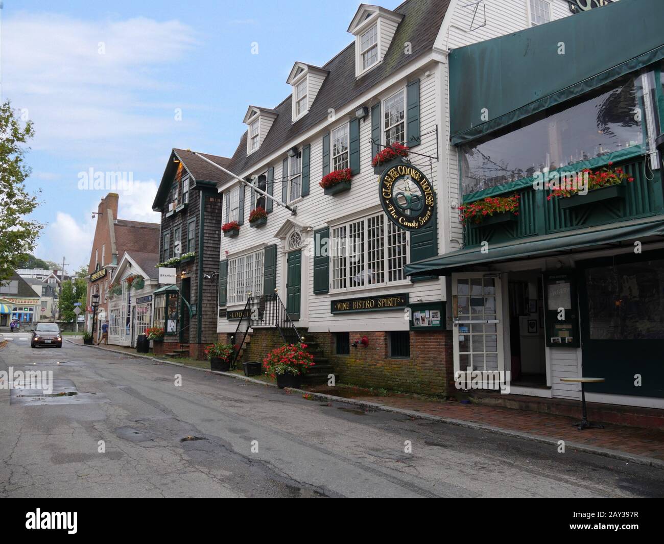 Newport, Rhode IslandSeptember 2017 Colorful shops and stores at