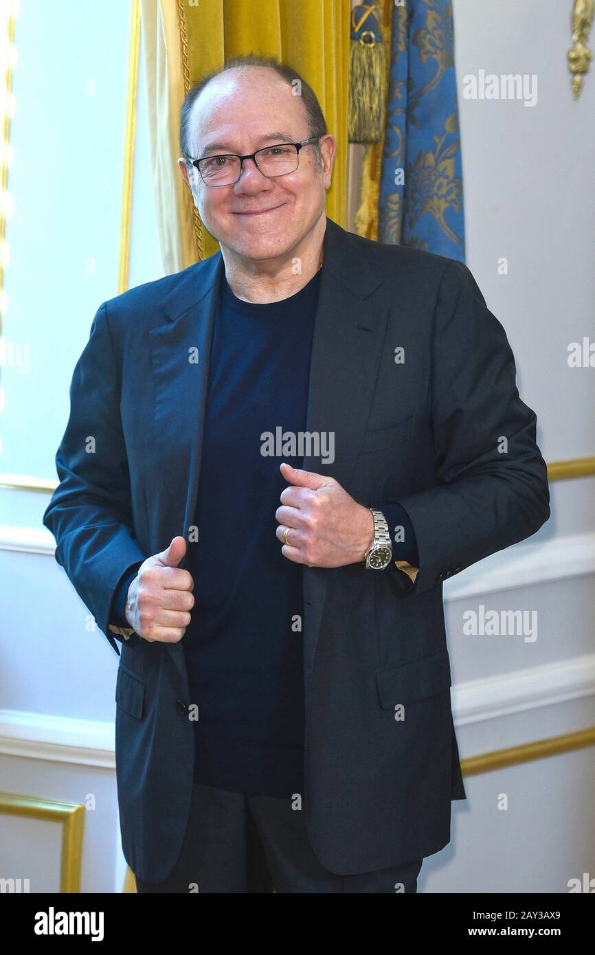 Italy Rome 14 February 2020 Photocall Of The Italian Comedy Si Vive Una Volta Sola You Only Live Once Pictured The Director And Actor Carlo V Stock Photo Alamy