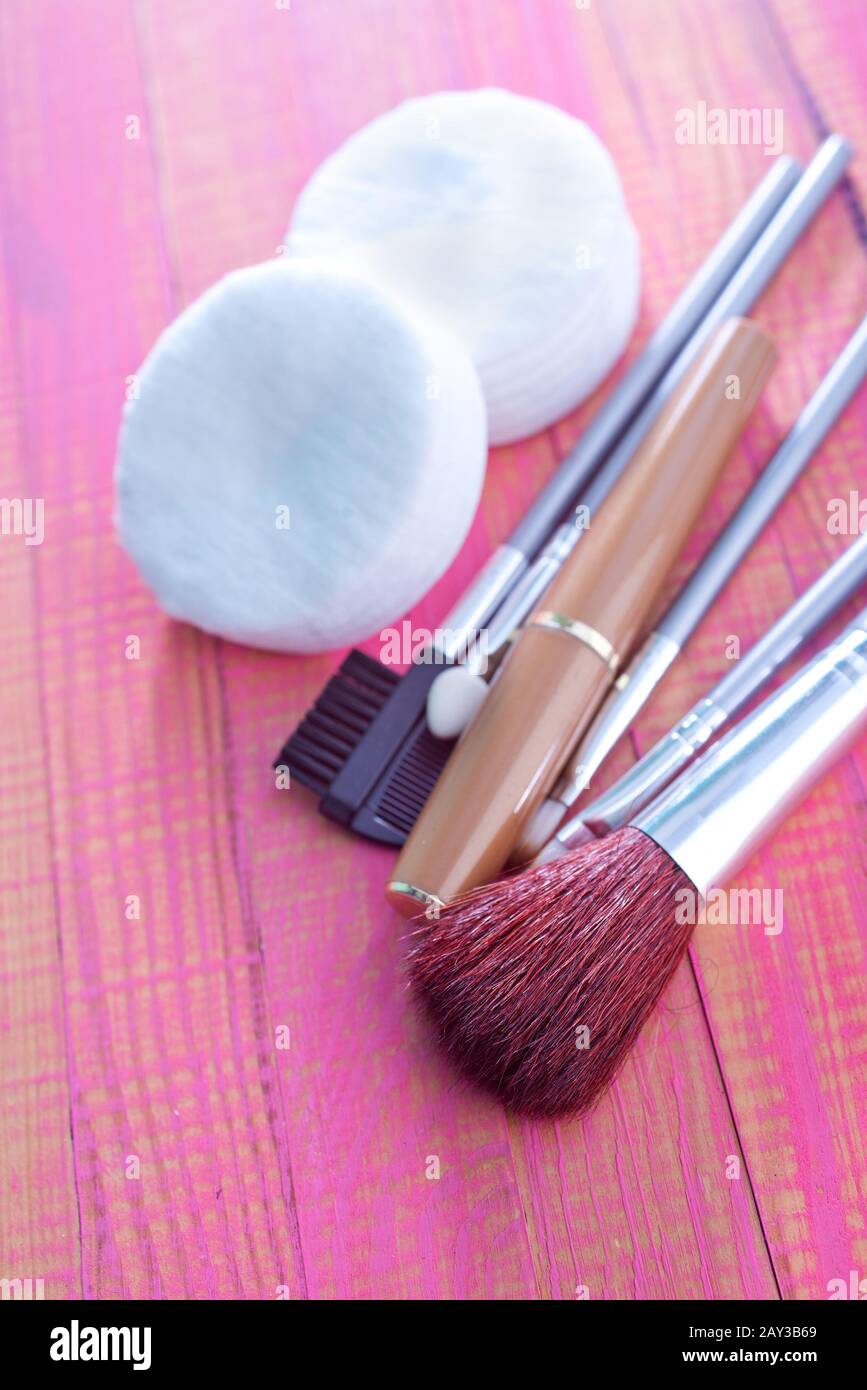 brushes for cosmetic Stock Photo