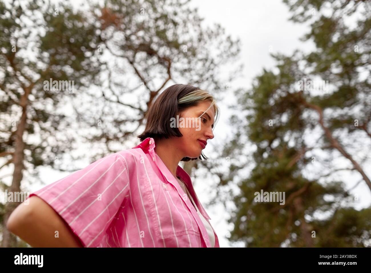 Woman looking away Stock Photo