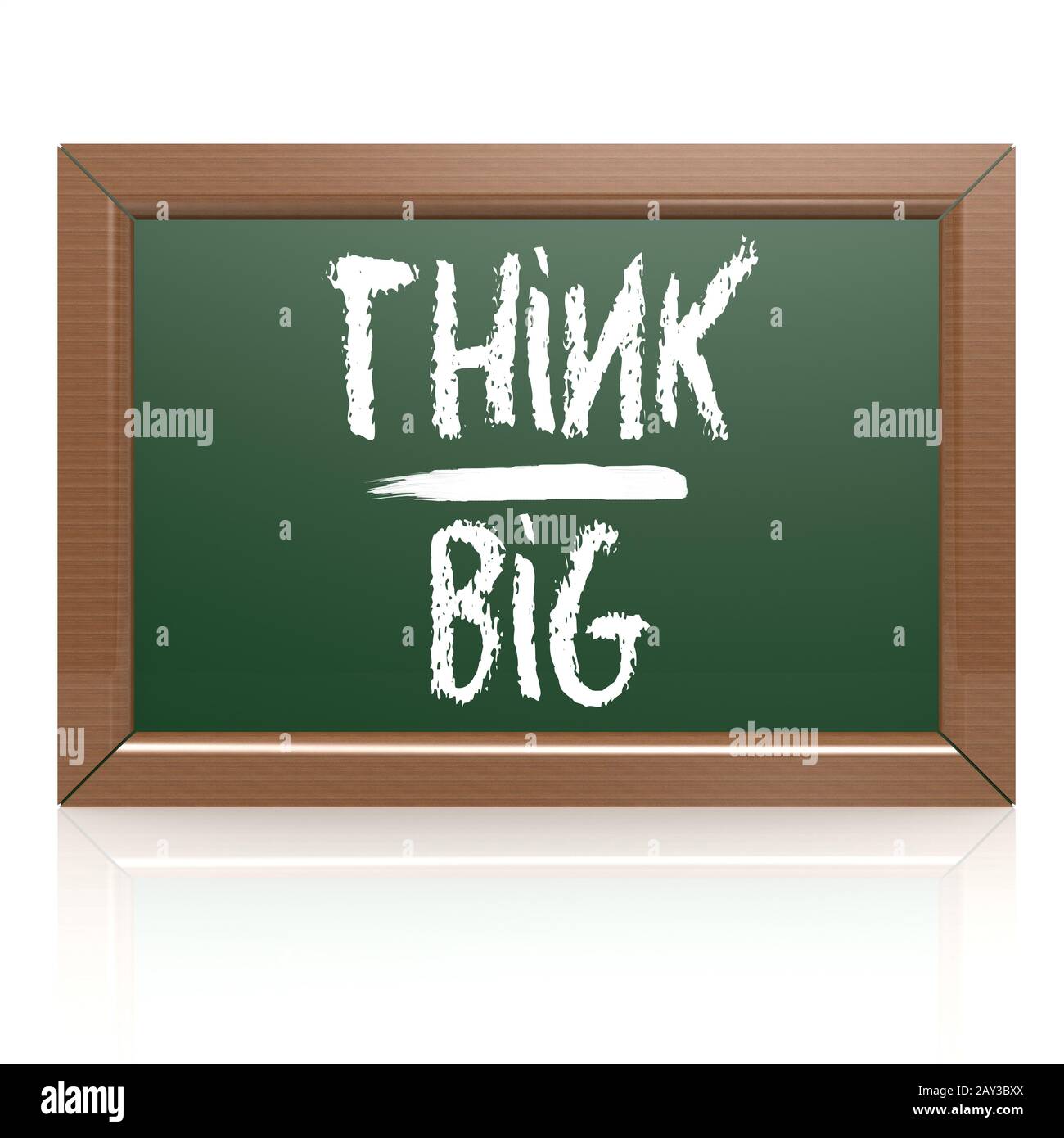 Think Big written with chalk on blackboard Stock Photo