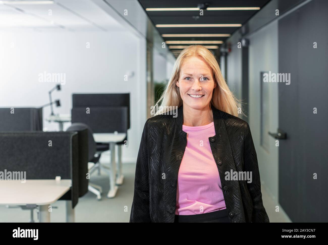 Woman in office Stock Photo
