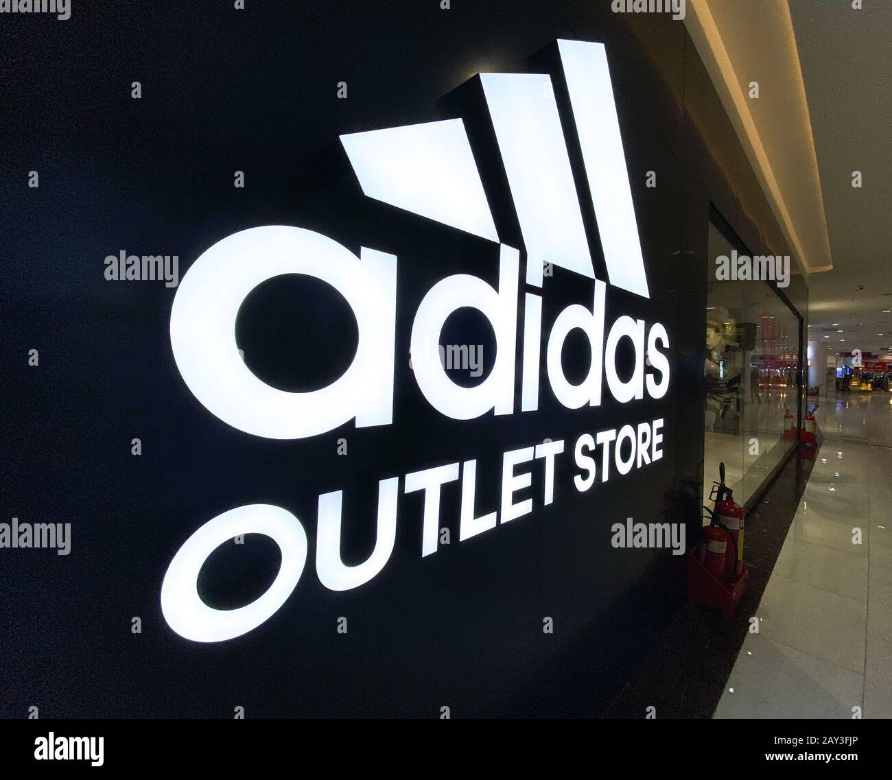 Saigon, Vietnam - Jan 15, 2020. Adidas sign at the entrance to the store in  Gigamall Shopping Center in Saigon (Ho Chi Minh City), Vietnam Stock Photo  - Alamy