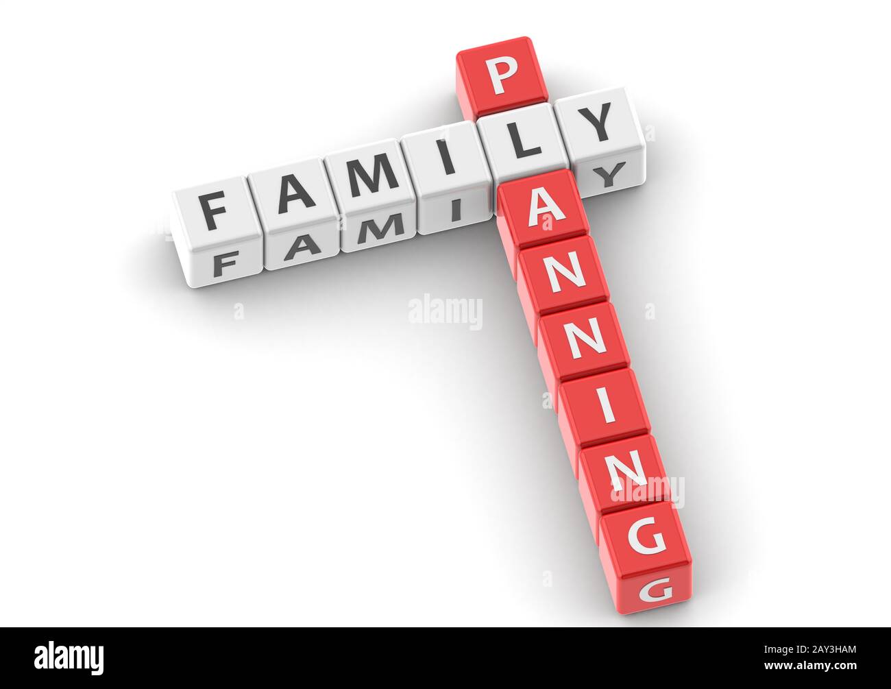 Buzzwords family planning Stock Photo