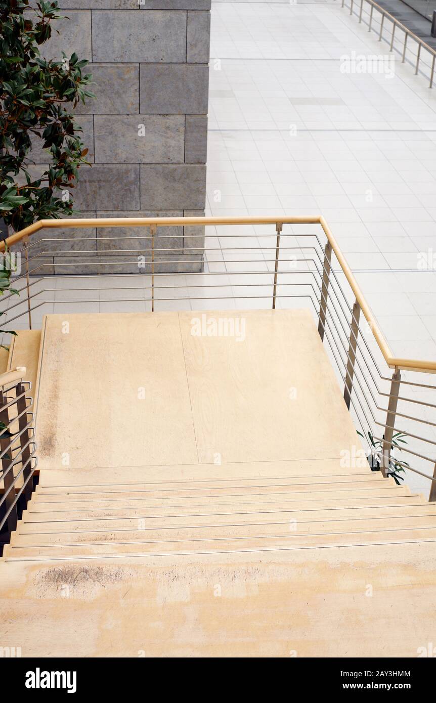 Stairs in a modern hallway vertical view Stock Photo