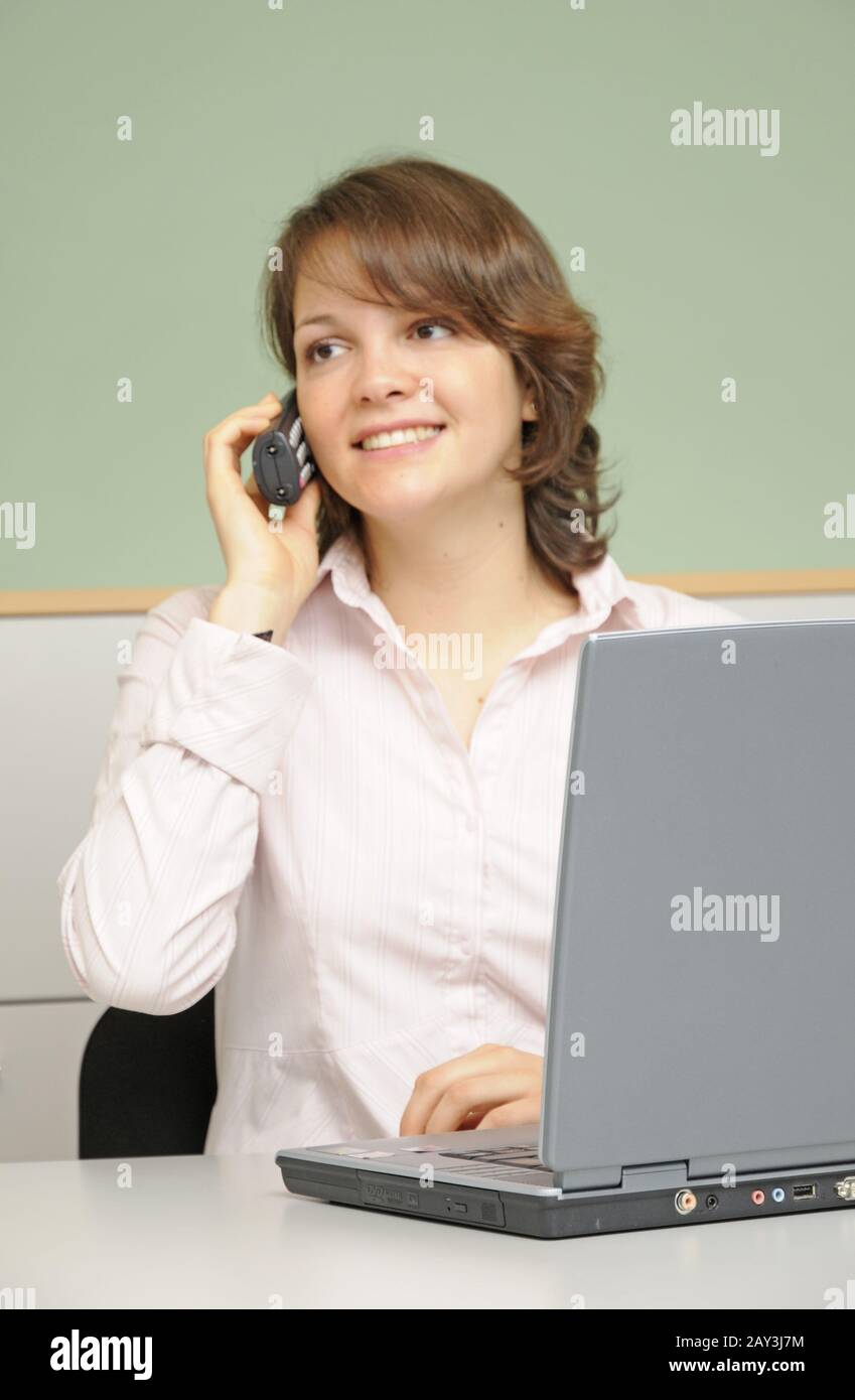Marlena in the office Stock Photo