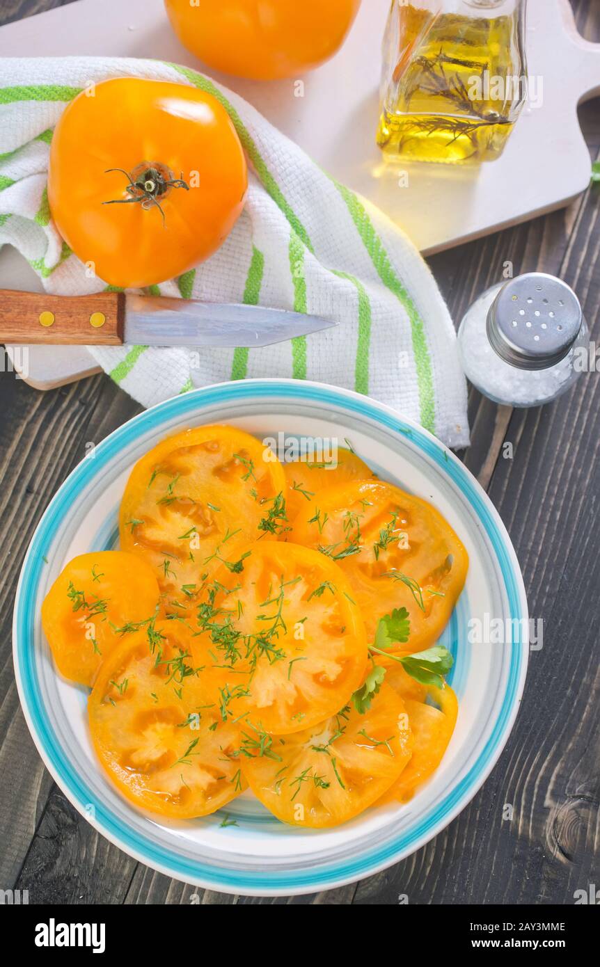 salad from tomato Stock Photo