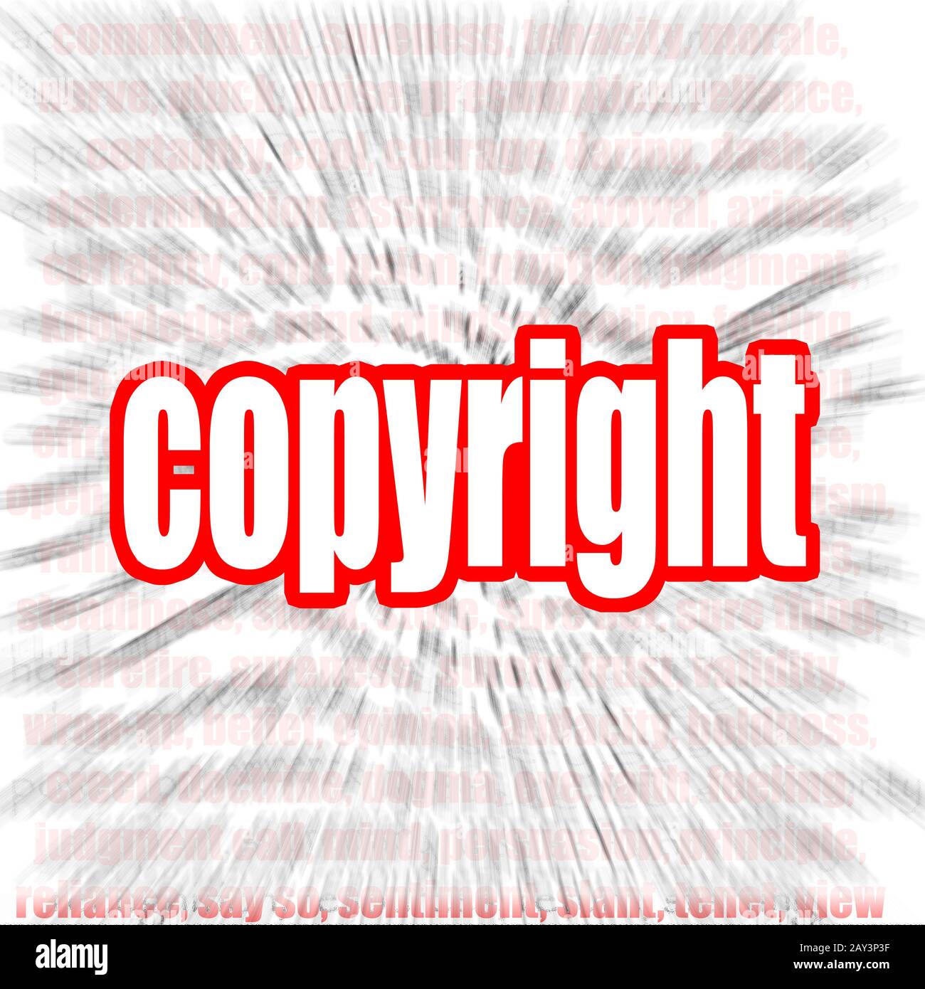 Copyright word cloud Stock Photo