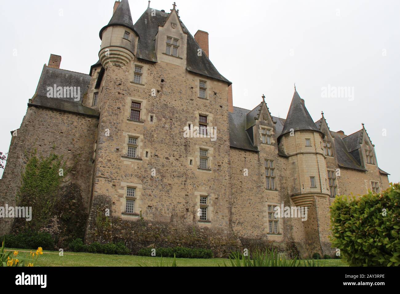 medieval castle in baugé in france Stock Photo