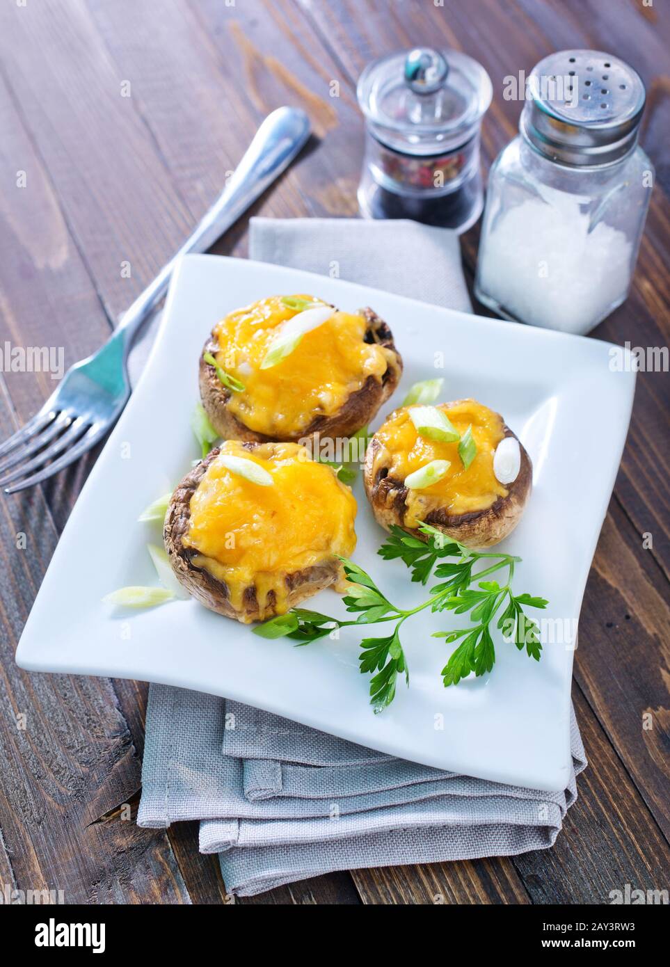 mushrooms with cheese Stock Photo - Alamy