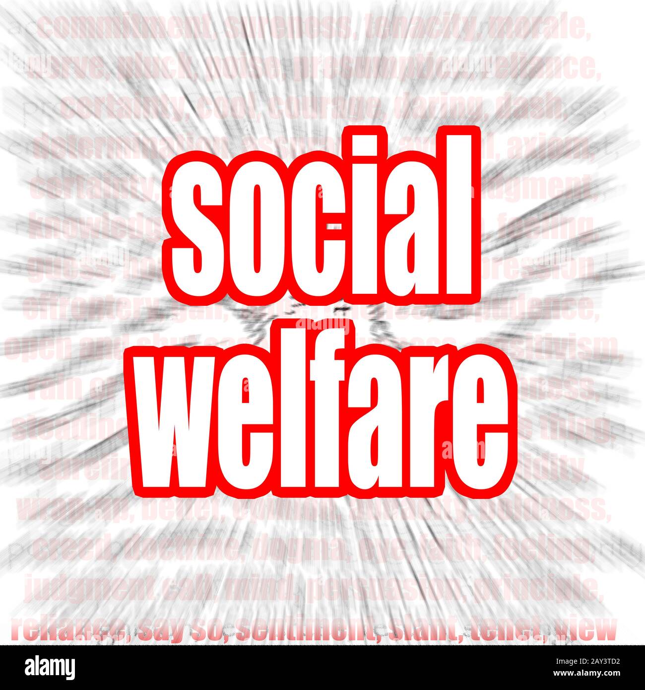 Social welfare word cloud Stock Photo