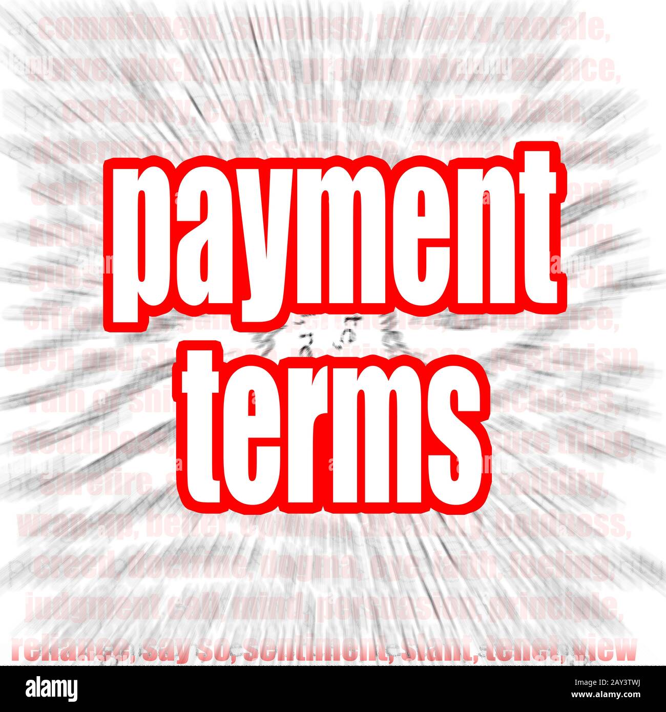 Payment terms word cloud Stock Photo Alamy