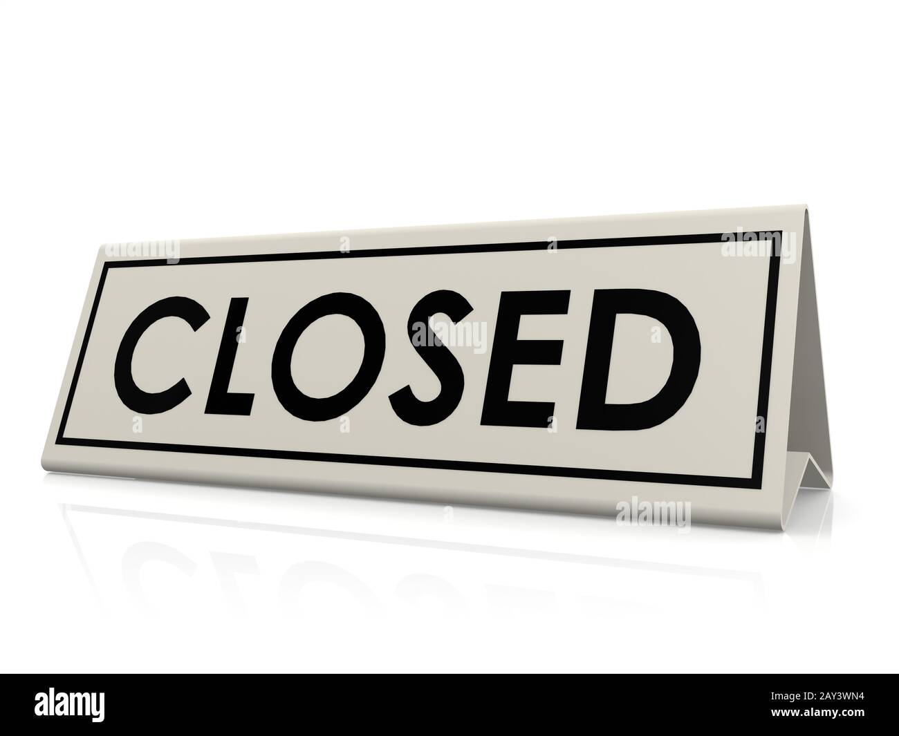 Closed table sign Stock Photo