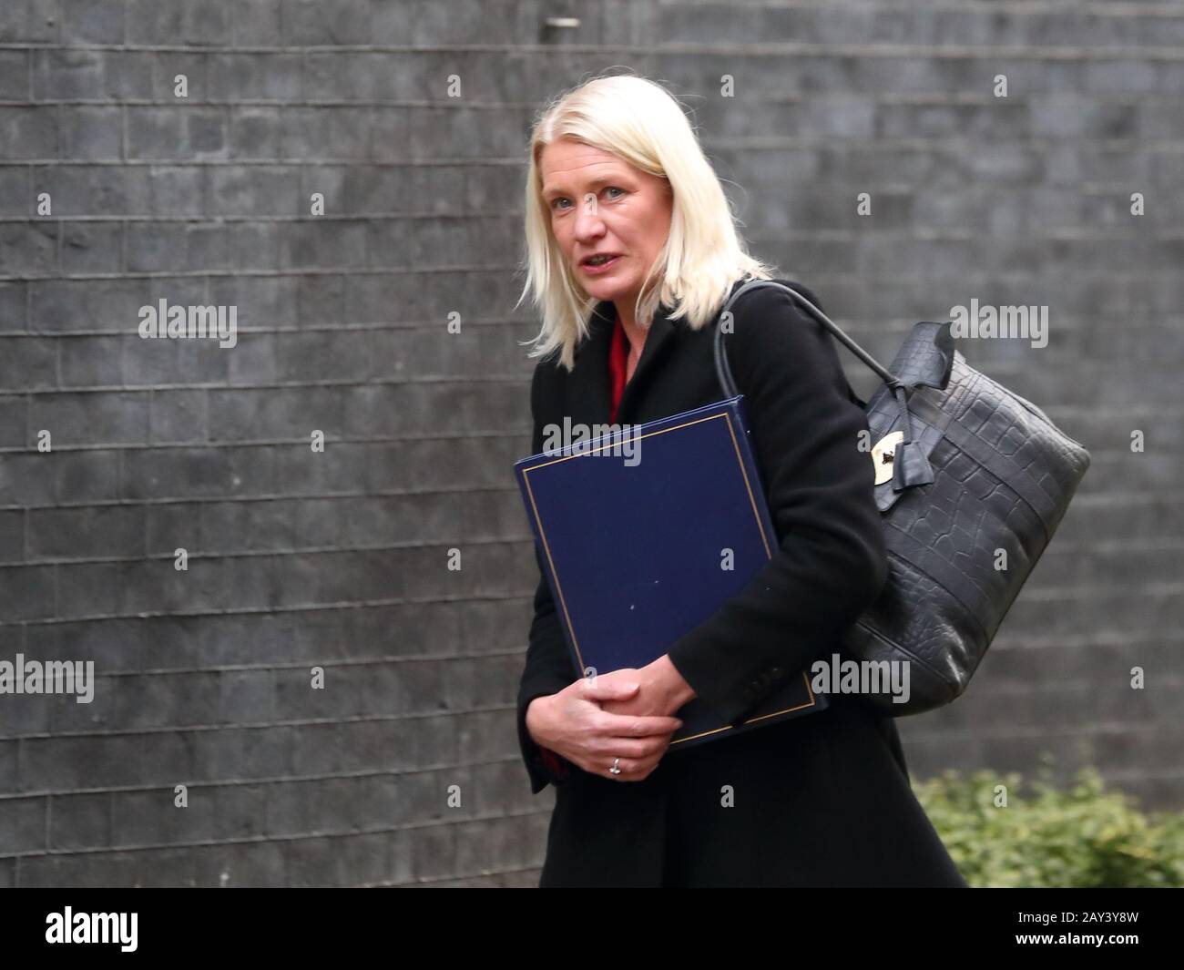 London, UK. 14th Feb, 2020. Newly appointed Minister without Portfolio Amanda Milling arriving for the extraordinary Cabinet Meeting following a reshuffle. Credit: Uwe Deffner/Alamy Live News Stock Photo