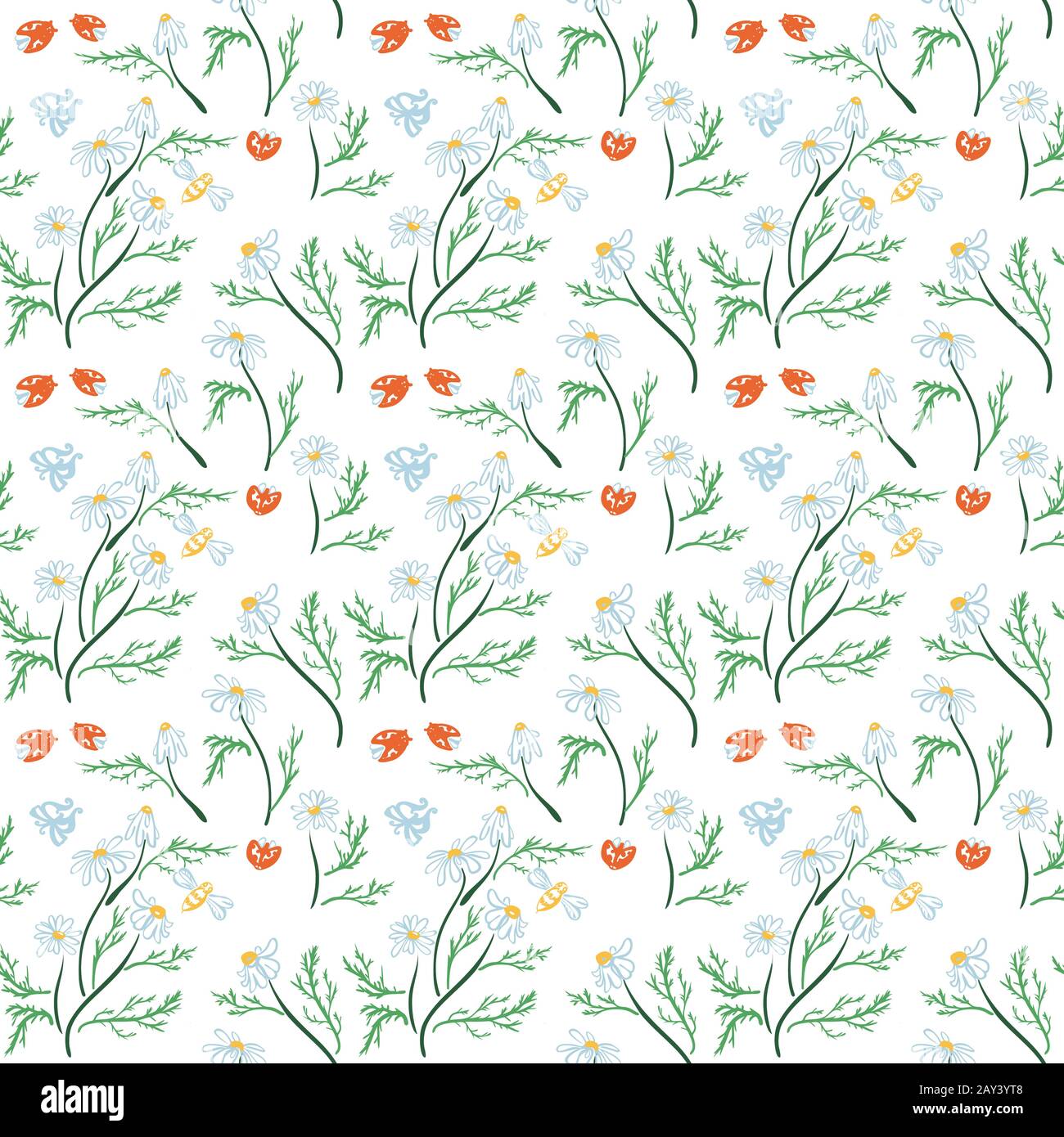 Trendy Seamless Floral Pattern in Vector Stock Vector
