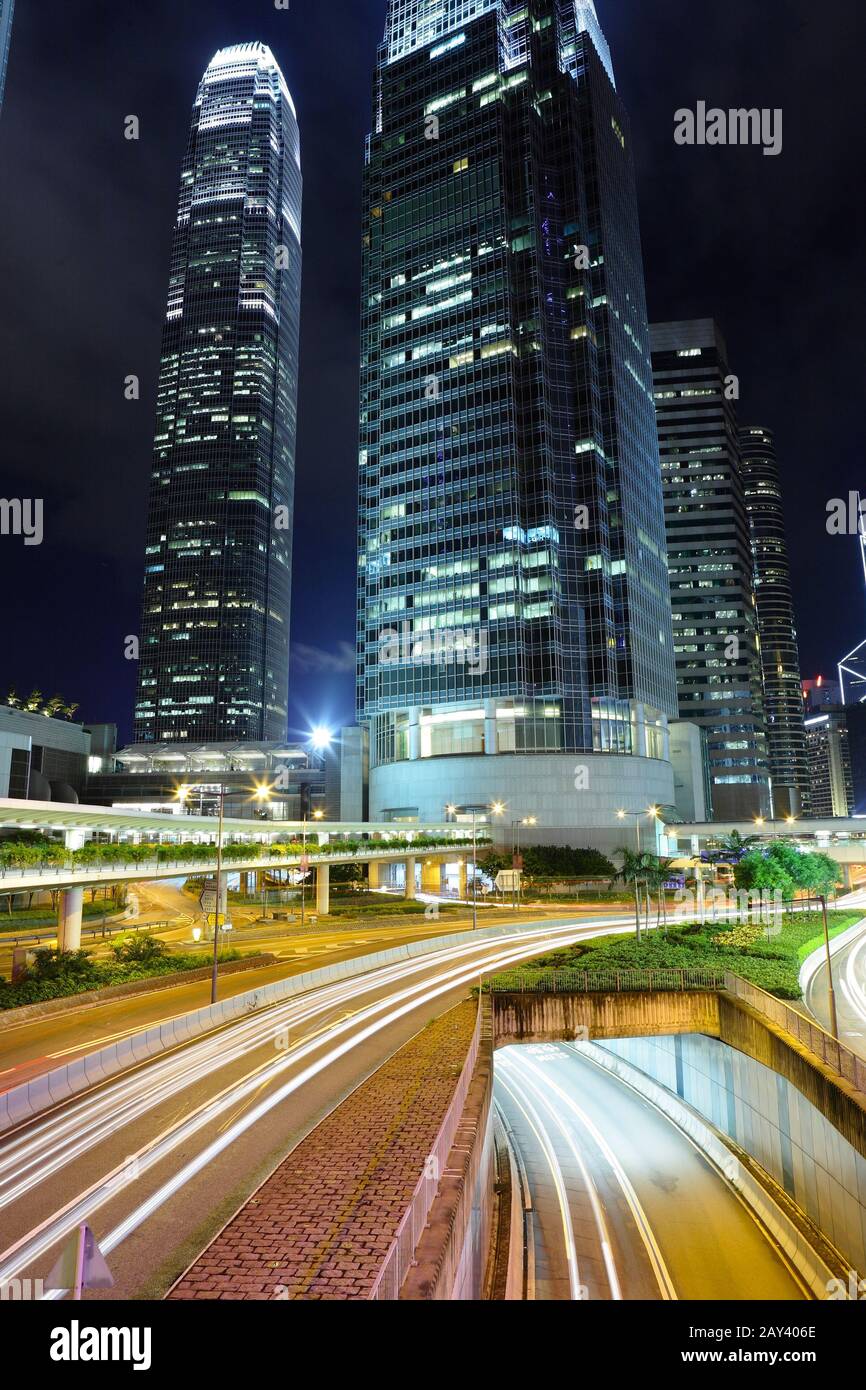 traffic light stream in city at night Stock Photo Alamy