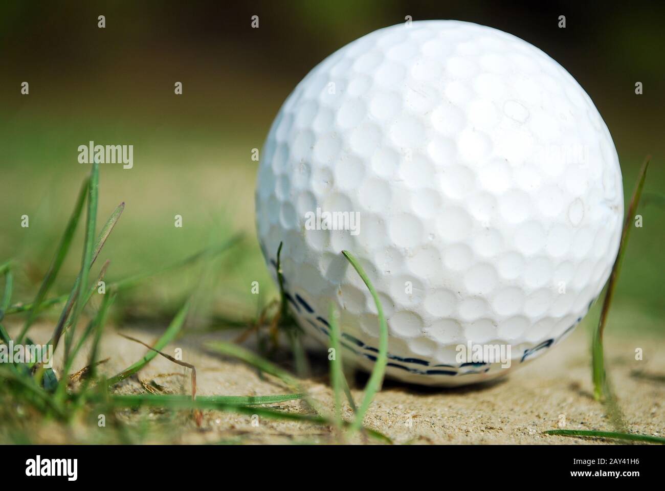 Golf ball near the green Stock Photo Alamy