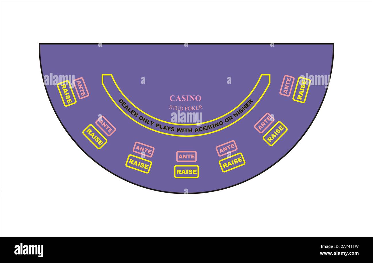 Vector poker table layout Stock Photo Alamy