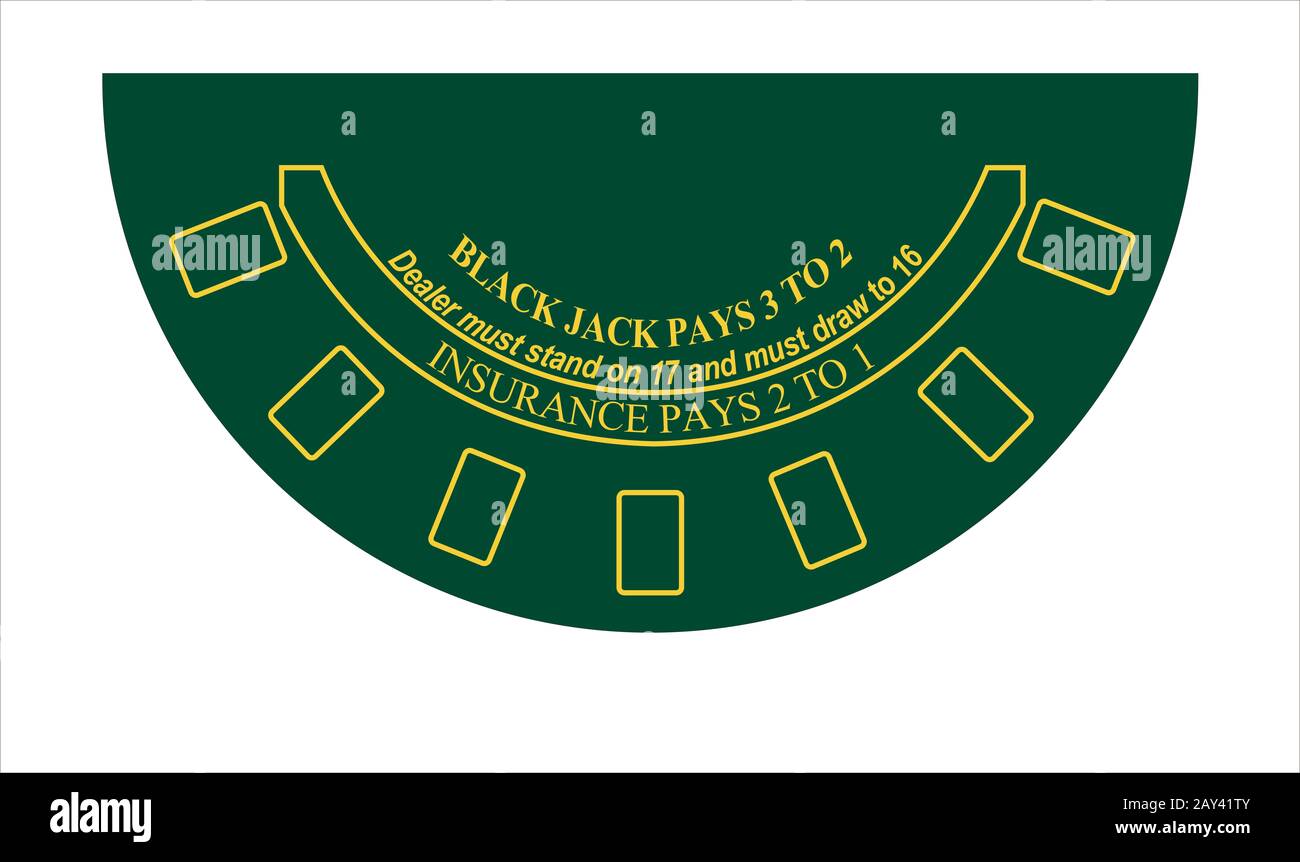 black jack table layout Stock Photo Alamy