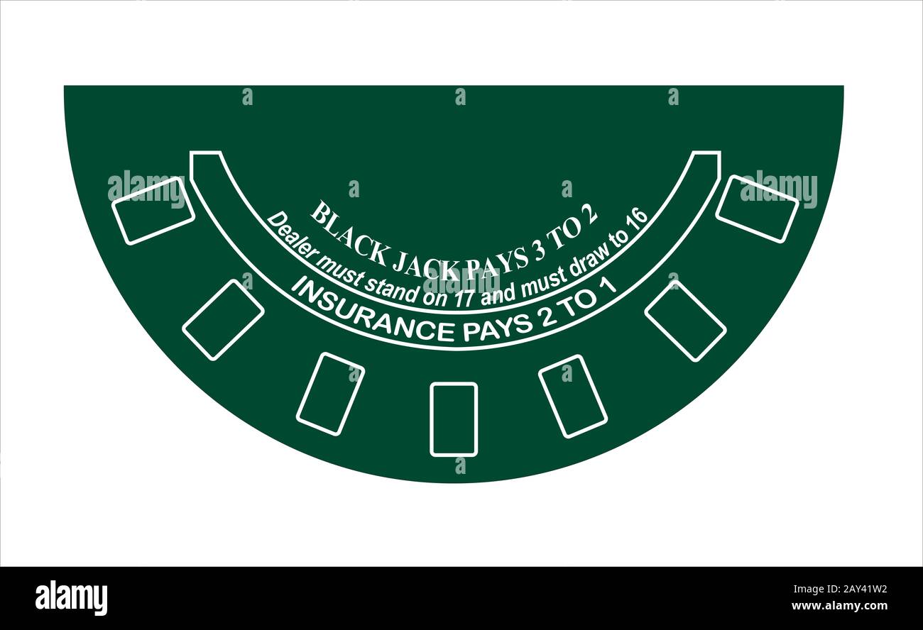 black jack table layout Stock Photo Alamy