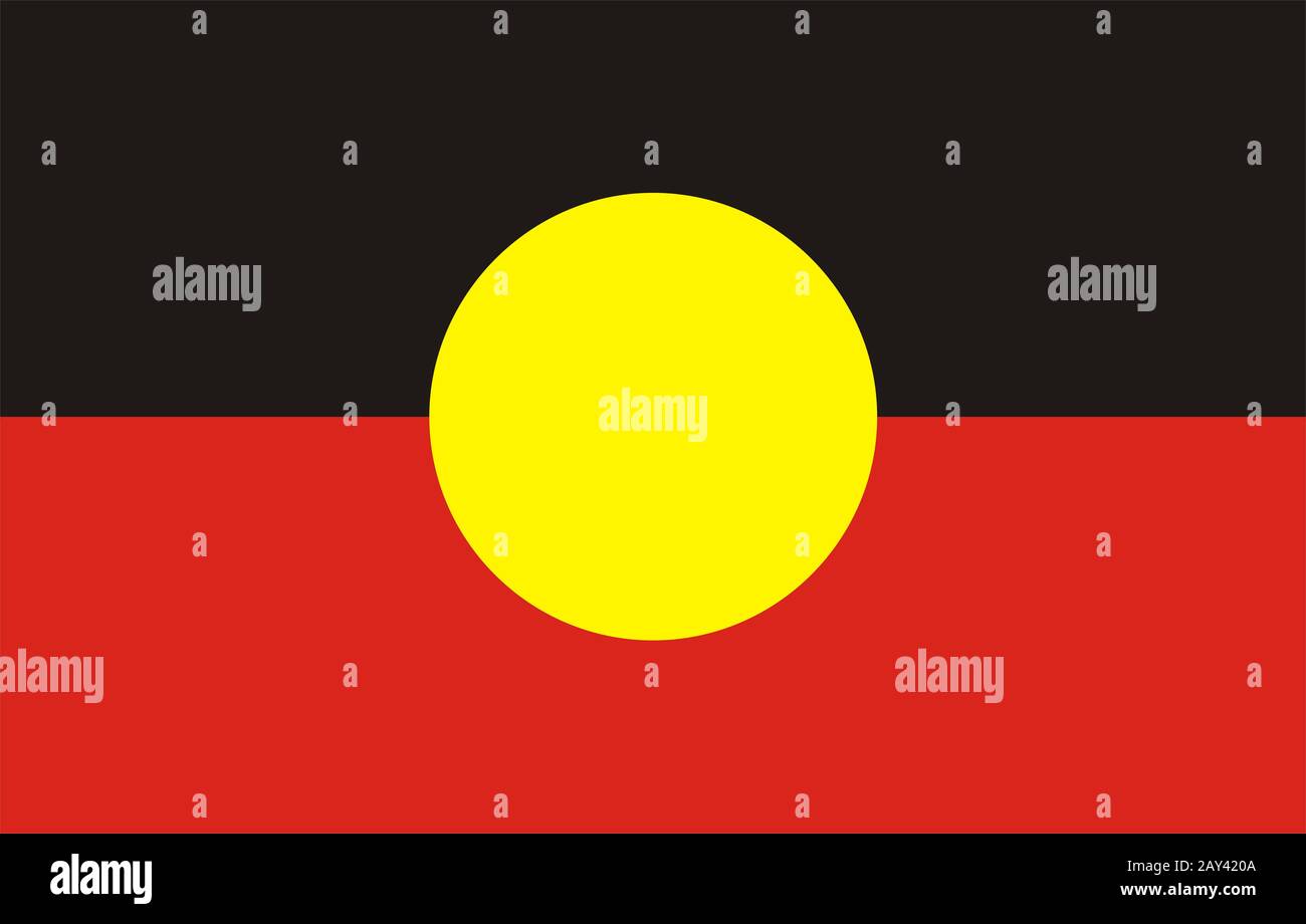 Aboriginal Flag Stock Photo