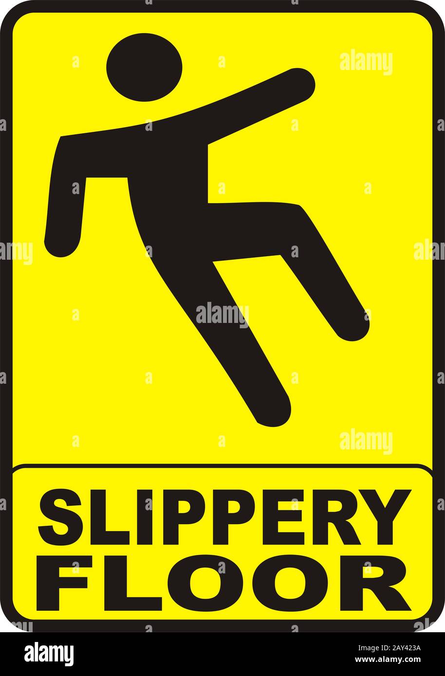 Slippery Floor Sign Stock Photo
