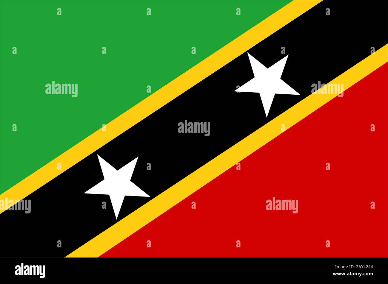 Saint Kitts And Nevis Flag Stock Photo