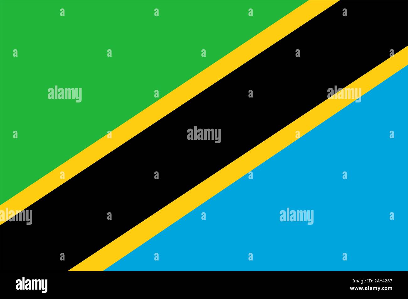 Tanzania Flag Stock Photo