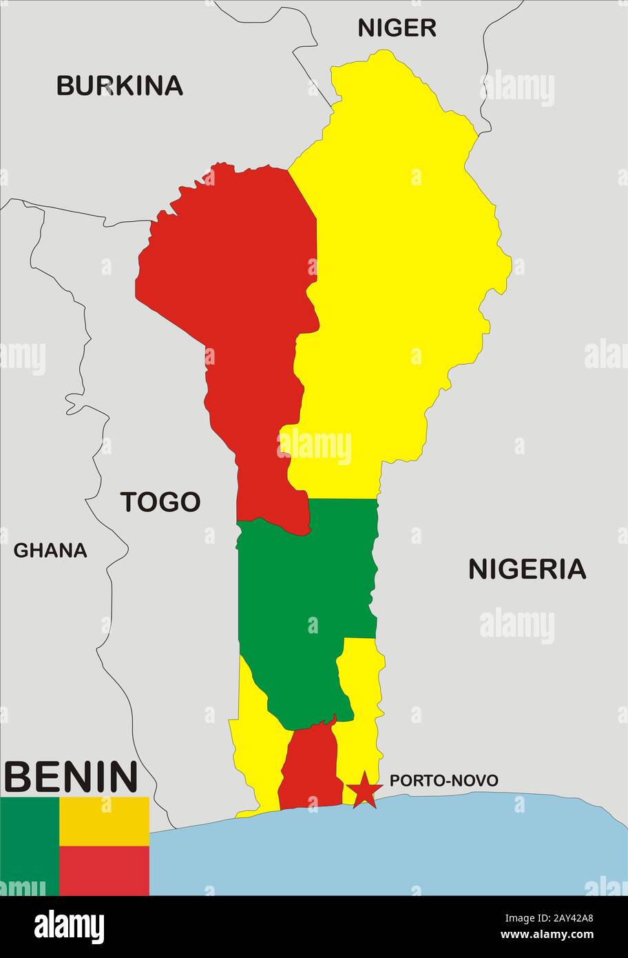 Benin Map Stock Photo