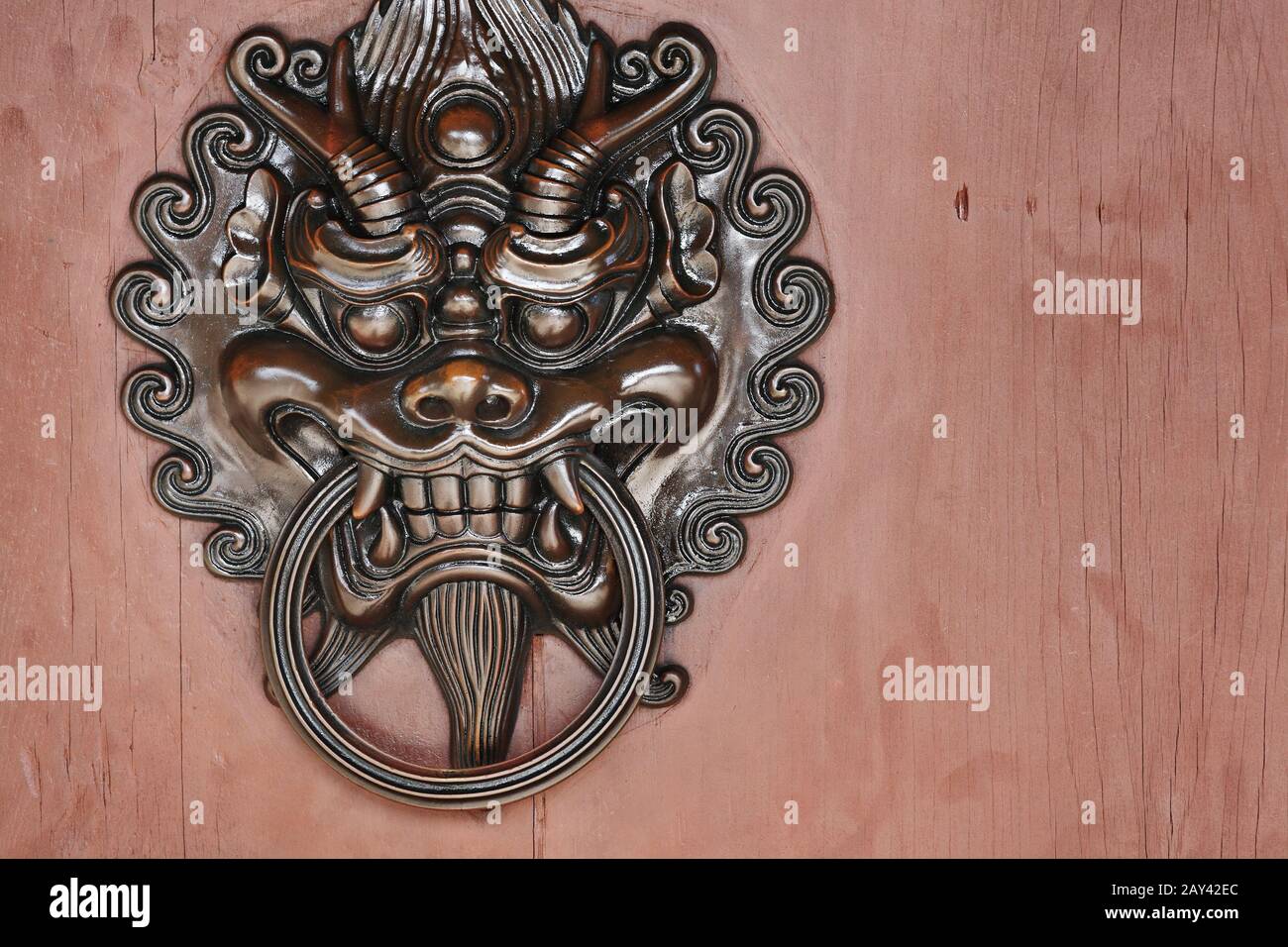 lion door lock Stock Photo Alamy