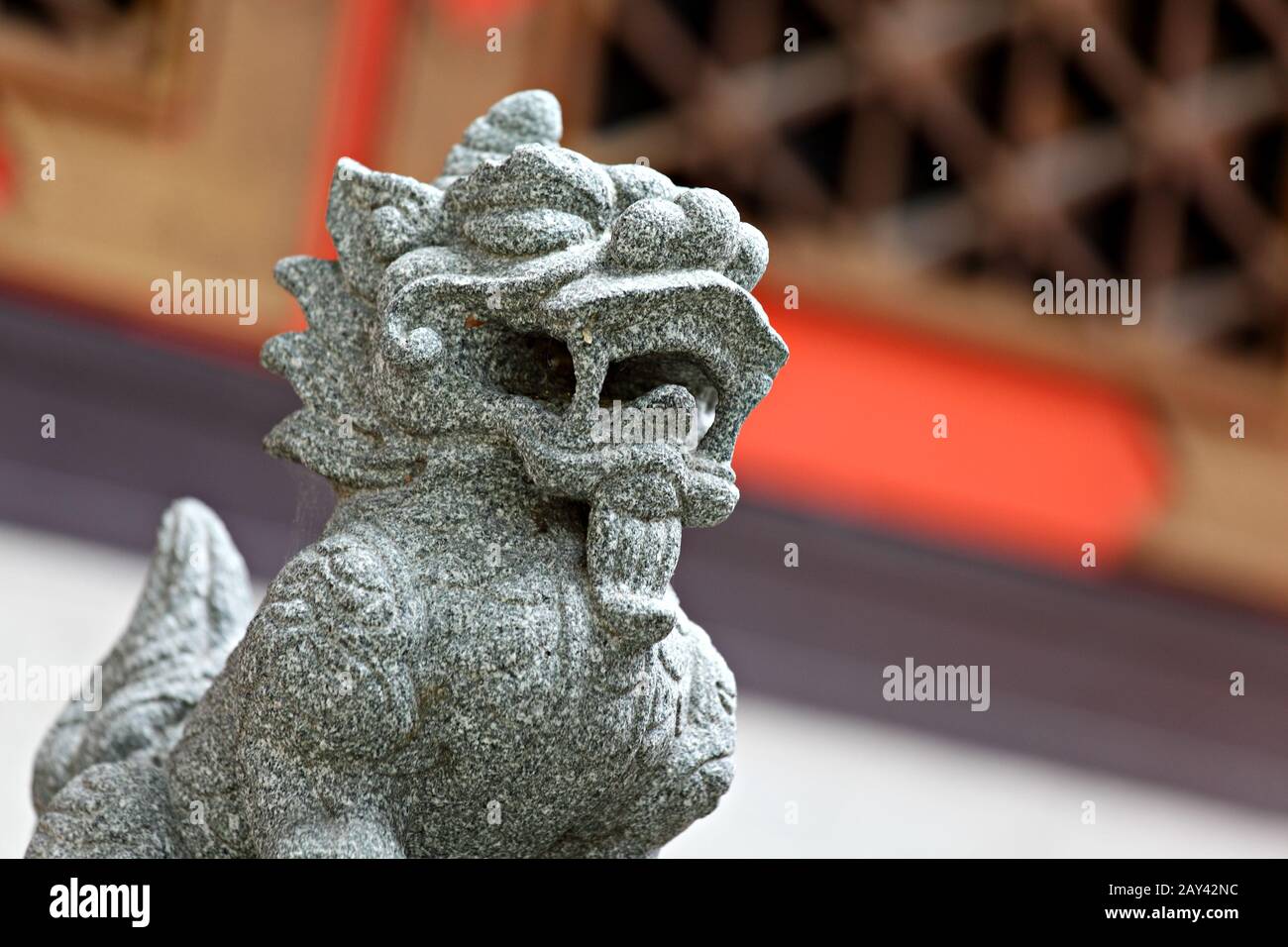 Chinese lion statue Stock Photo