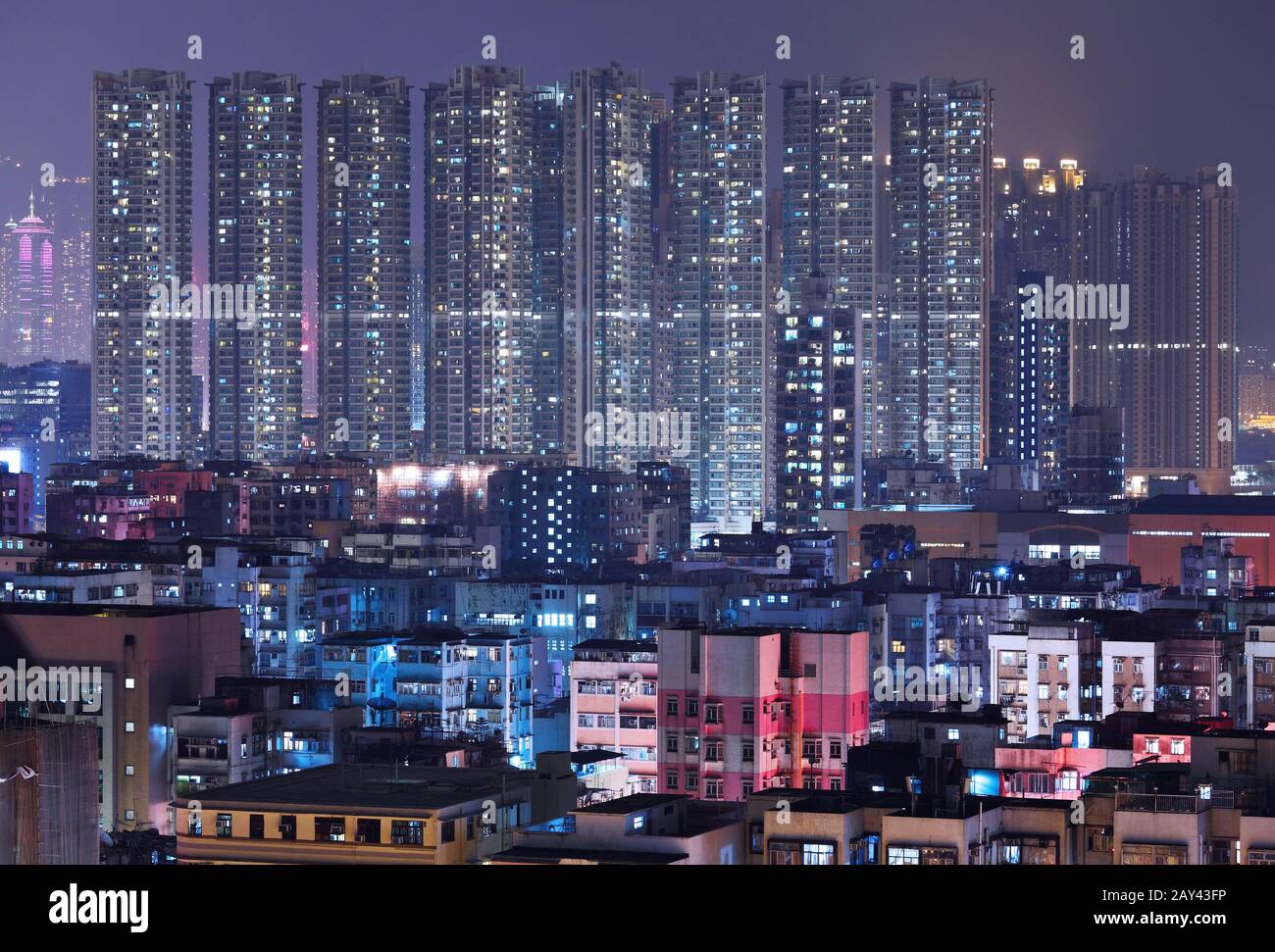 building at night in Hong Kong Stock Photo - Alamy