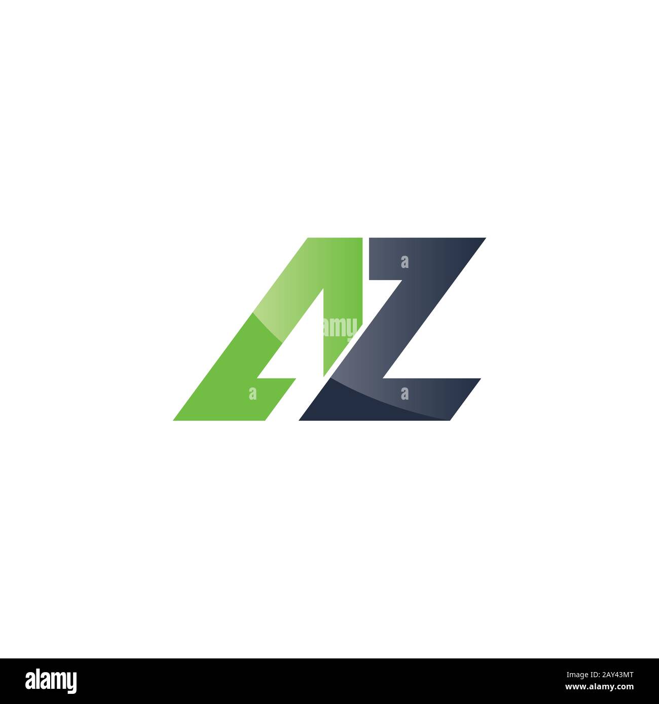 Initial letter az or za logo design template Stock Vector Image & Art ...