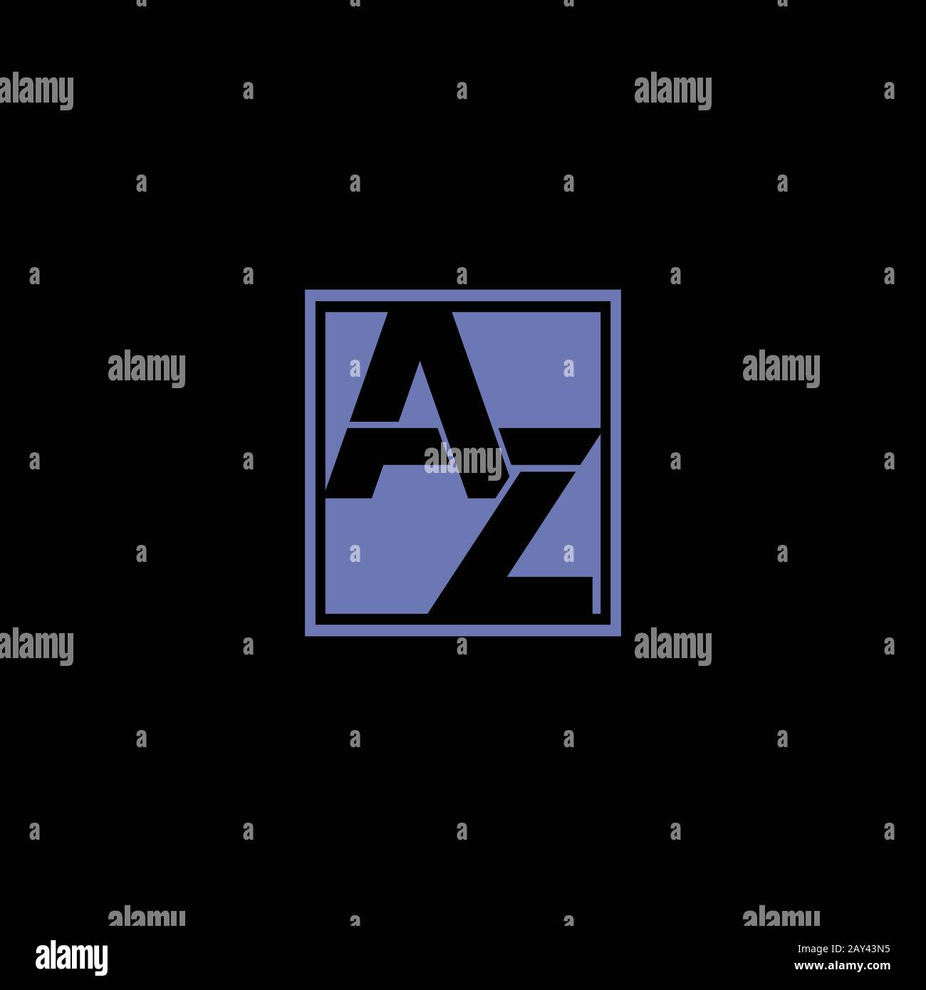 Initial letter az or za logo design template Stock Vector Image & Art ...