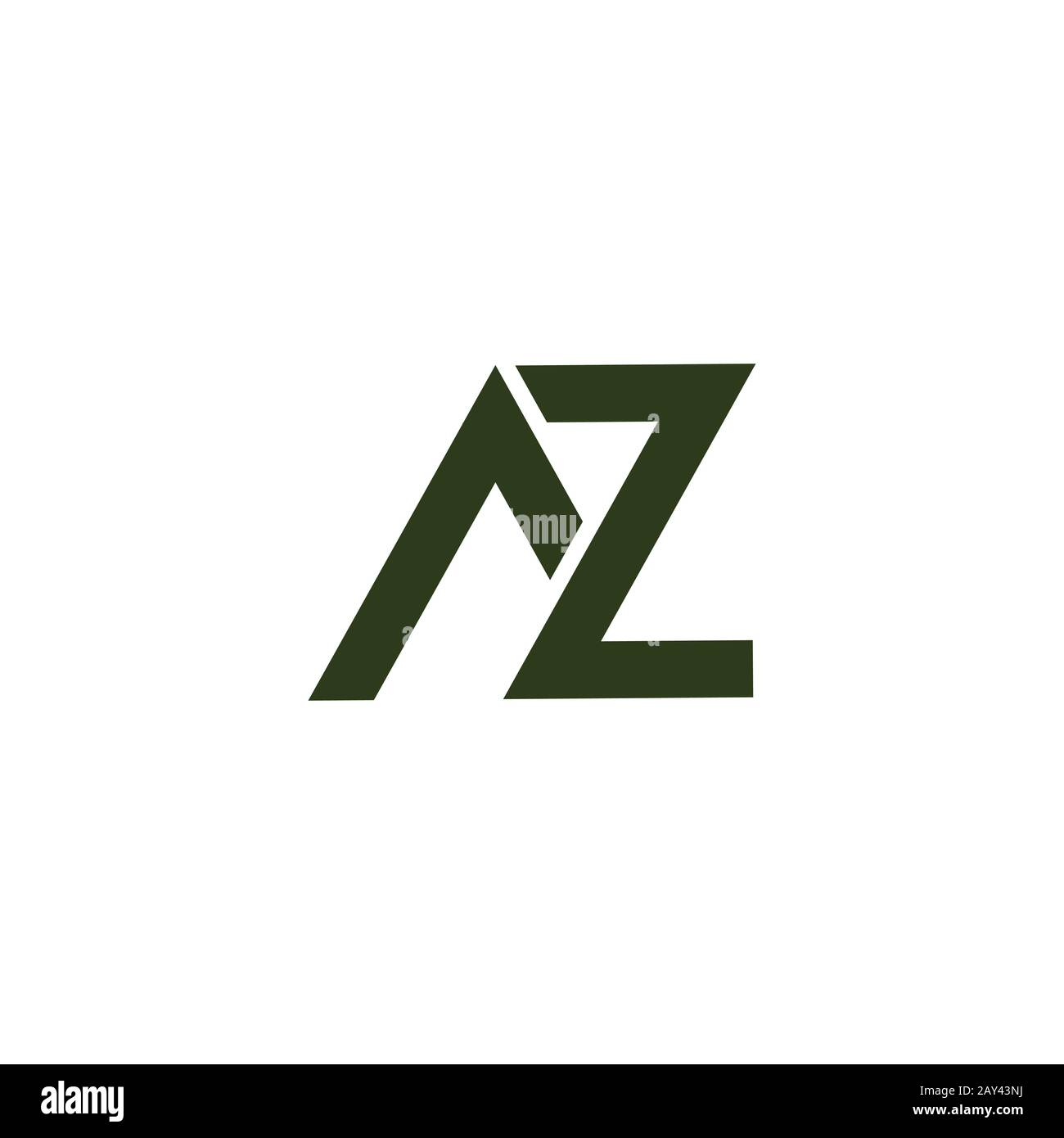 Initial letter az or za logo design template Stock Vector Image & Art ...