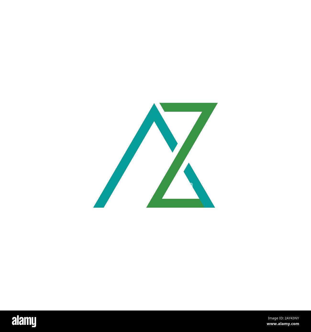 Initial letter az or za logo design template Stock Vector Image & Art ...
