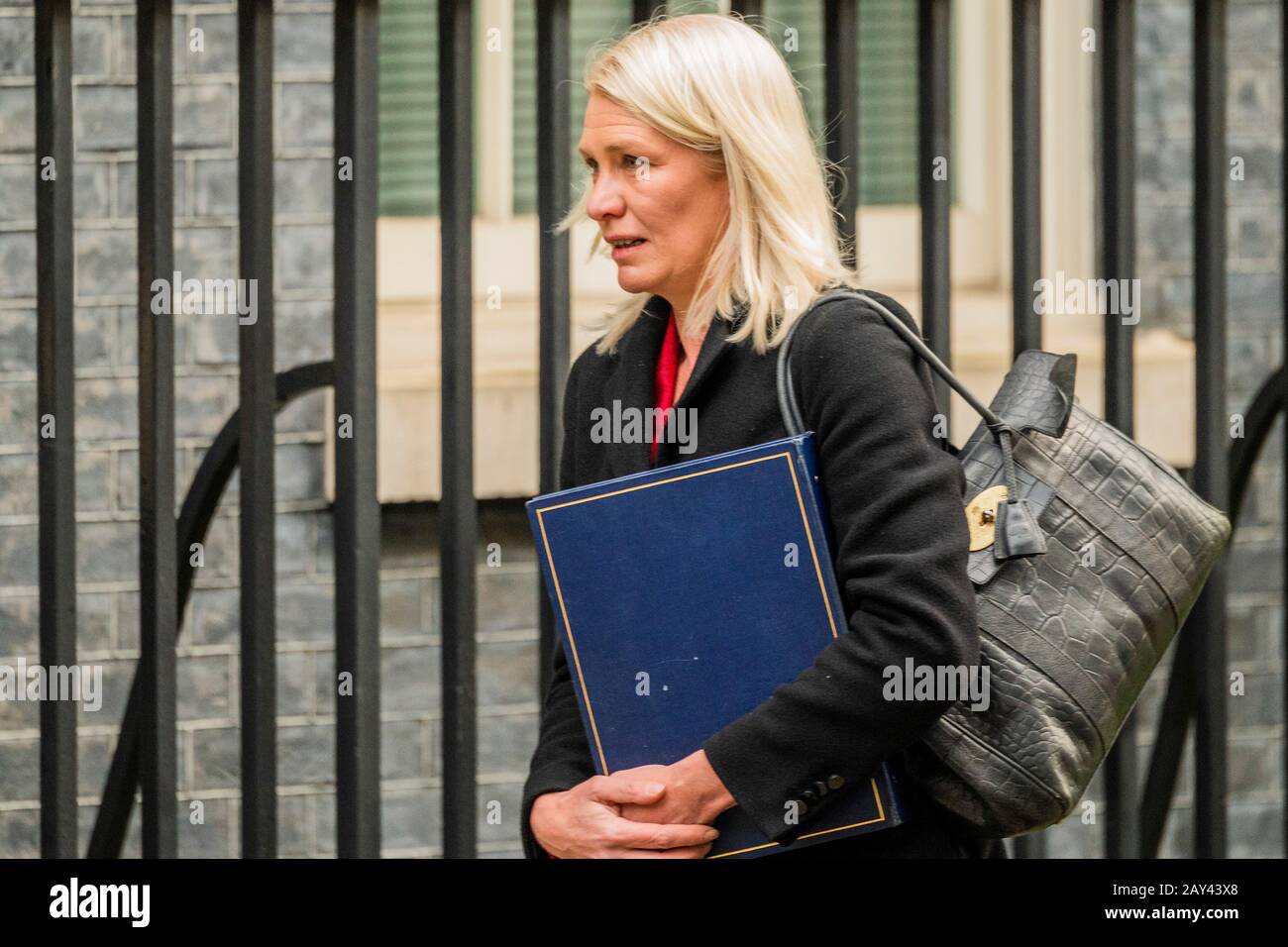 London, UK. 14th Feb, 2020. Amanda Milling MP has been appointed Minister without Portfolio, and a member of the Cabinet - Ministers arrive for the first Cabinet Meeting after the Boris Johnson's reshuffle, Downing Street. Credit: Guy Bell/Alamy Live News Stock Photo