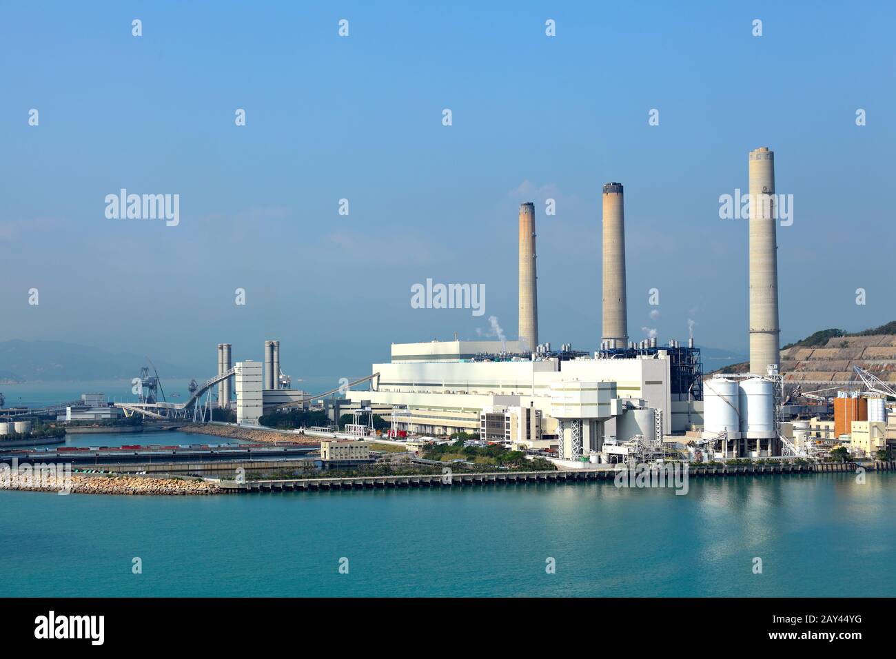 Coal fired electric power station Stock Photo