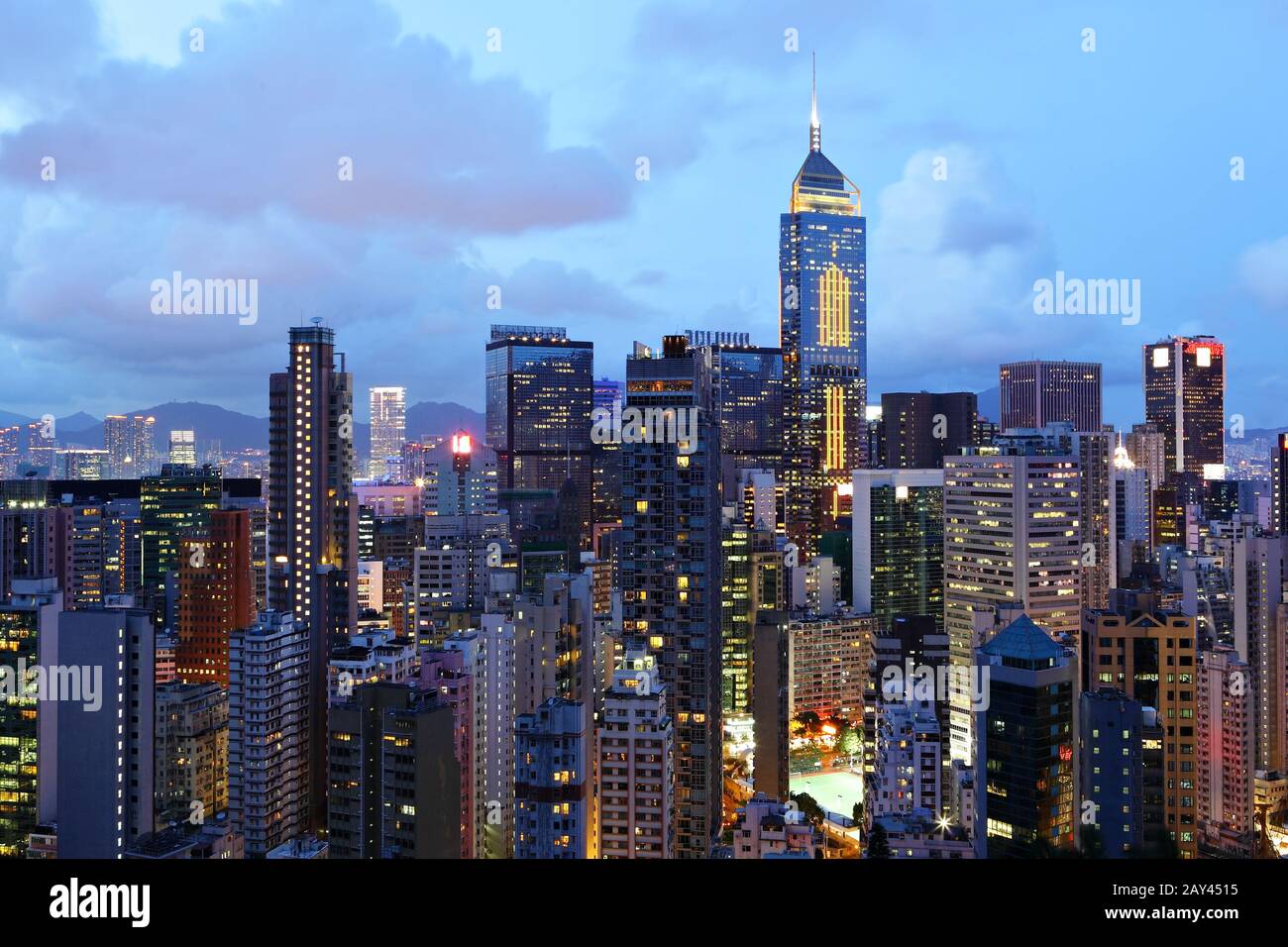 building at night in Hong Kong Stock Photo - Alamy